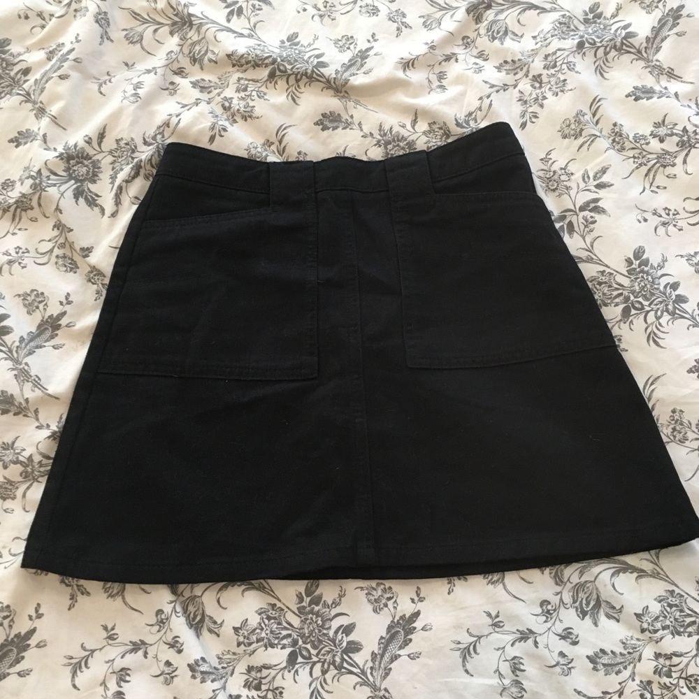 Urban Outfitters BDG black denim a-line mini skirt